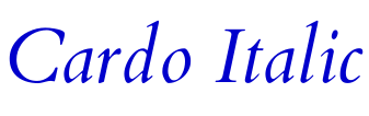 Cardo Italic लिपि
